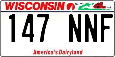 WI license plate 147NNF