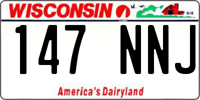 WI license plate 147NNJ