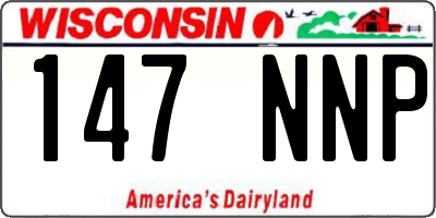WI license plate 147NNP