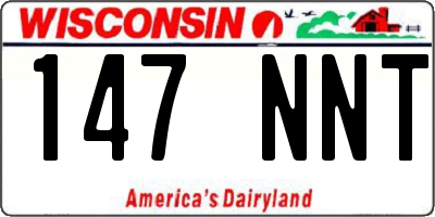 WI license plate 147NNT