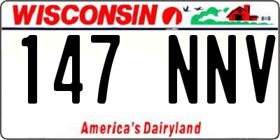 WI license plate 147NNV