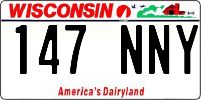 WI license plate 147NNY