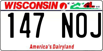 WI license plate 147NOJ