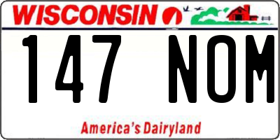 WI license plate 147NOM