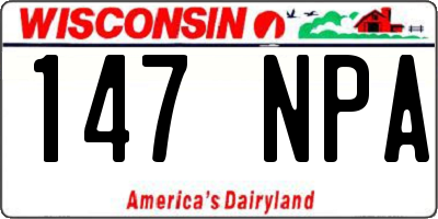 WI license plate 147NPA