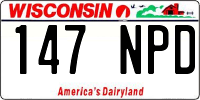 WI license plate 147NPD