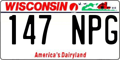 WI license plate 147NPG