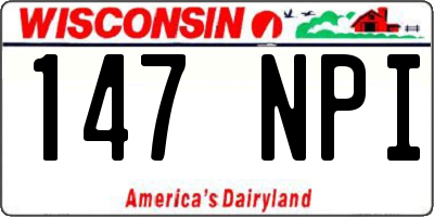 WI license plate 147NPI