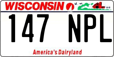 WI license plate 147NPL