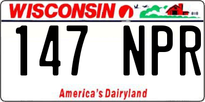 WI license plate 147NPR
