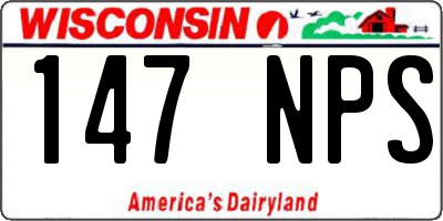 WI license plate 147NPS
