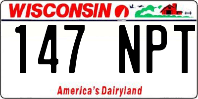 WI license plate 147NPT