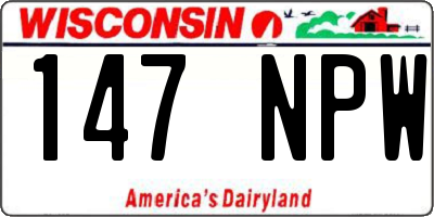 WI license plate 147NPW