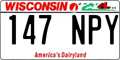WI license plate 147NPY