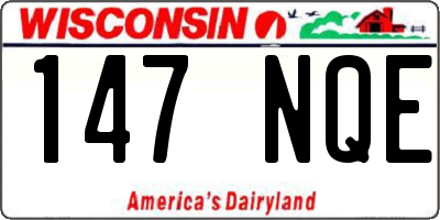 WI license plate 147NQE