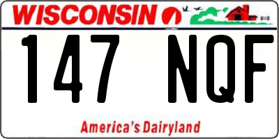 WI license plate 147NQF