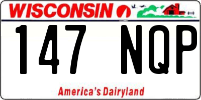 WI license plate 147NQP