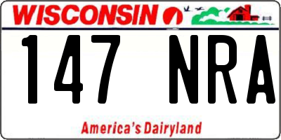 WI license plate 147NRA