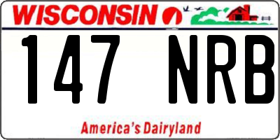 WI license plate 147NRB