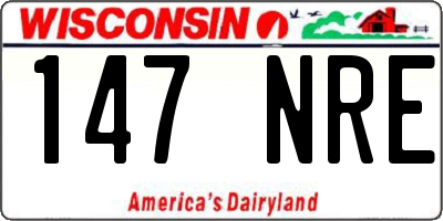 WI license plate 147NRE