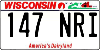 WI license plate 147NRI