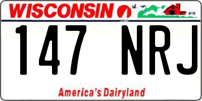 WI license plate 147NRJ