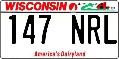 WI license plate 147NRL