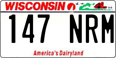 WI license plate 147NRM