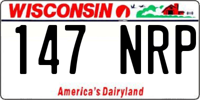 WI license plate 147NRP