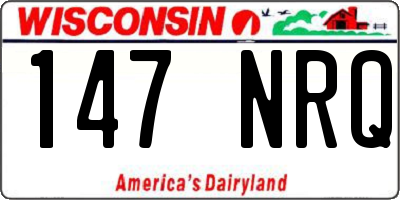 WI license plate 147NRQ