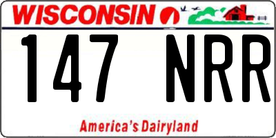 WI license plate 147NRR