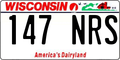 WI license plate 147NRS