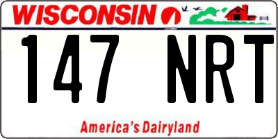 WI license plate 147NRT
