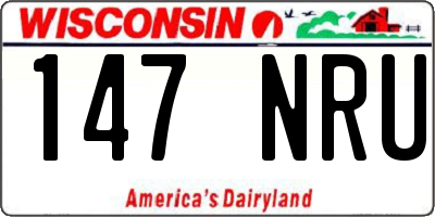 WI license plate 147NRU