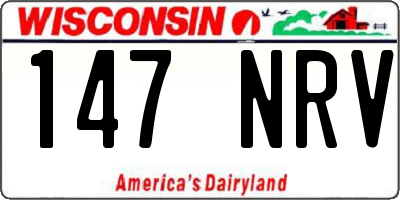 WI license plate 147NRV