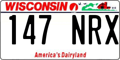 WI license plate 147NRX