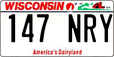 WI license plate 147NRY