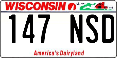 WI license plate 147NSD
