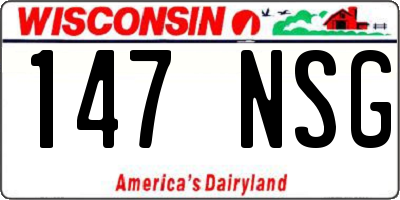 WI license plate 147NSG