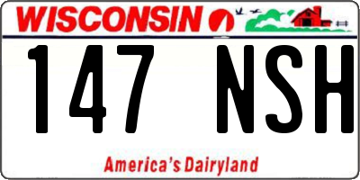 WI license plate 147NSH