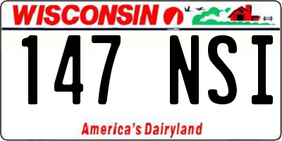 WI license plate 147NSI