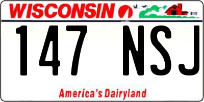 WI license plate 147NSJ