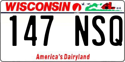 WI license plate 147NSQ