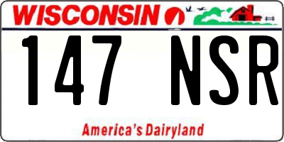 WI license plate 147NSR