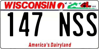 WI license plate 147NSS