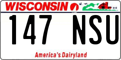 WI license plate 147NSU