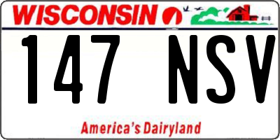 WI license plate 147NSV