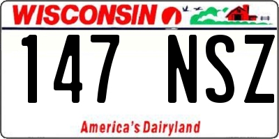 WI license plate 147NSZ