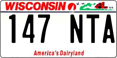 WI license plate 147NTA