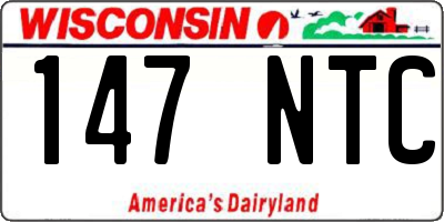 WI license plate 147NTC